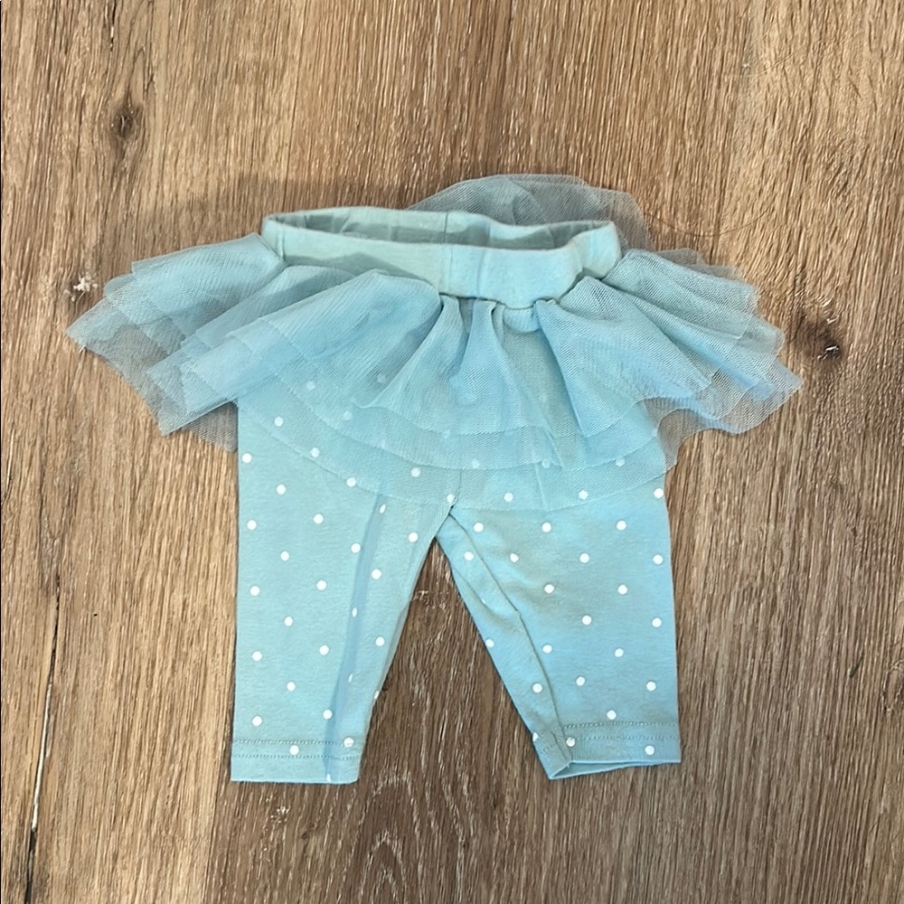 Carter's Blue and White Polkadots Tulle Skirt